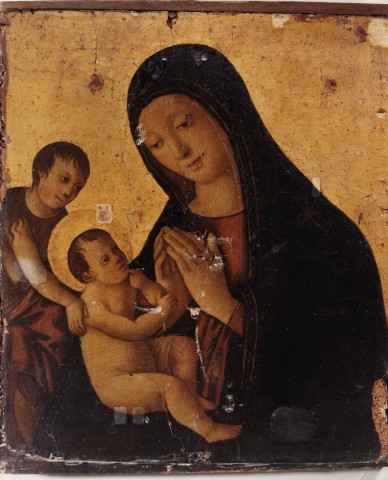 Anonimo — Anonimo romano - sec. XV/ XVI - Madonna con Bambino — insieme